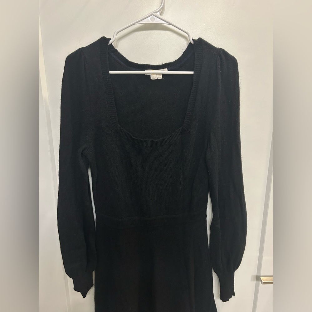 Boden Square Neck Alpaca Wool Blend Knit Long Sleeve Dress - Picture 2 of 10